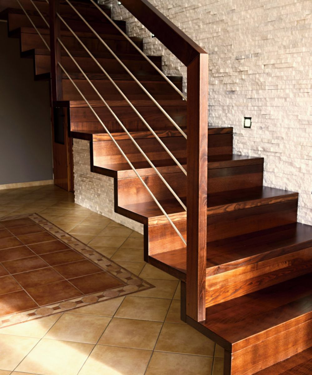 Schodiště i interiér v jednom stylu